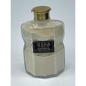 VINTAGE 1950’S LENTHERIC MEN’S AFTER SHAVE POWDER Opened